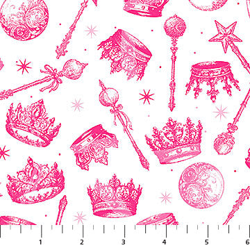 Cotton Print White Enchantment Good Together Fabric 44/45