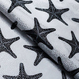 Sea Star Polyester Spandex Fabric - Multi-Color Sea Star Print, 58/60" Width (1 Yard)