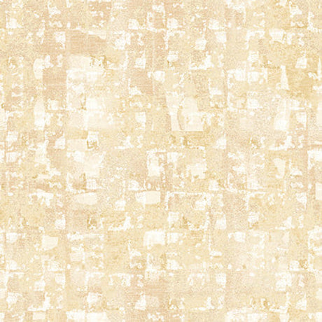Cotton Wideback Fabric White Glaze Ivory Abstract Squares 108in