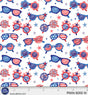 Cotton Patriotic Minis Print Fabric 44/45" White