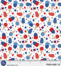 Cotton Patriotic Minis Print Fabric 44/45" White