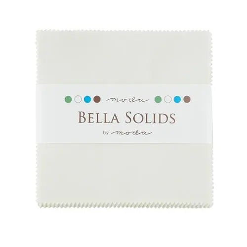 MODA Bella Solids White Porcelain Charm Pack Precuts