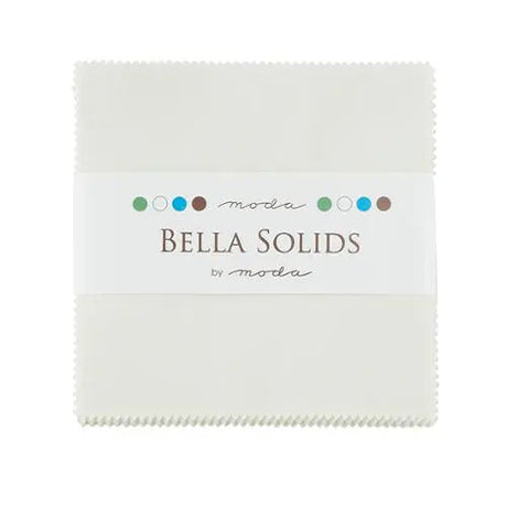 MODA Bella Solids White Porcelain Charm Pack Precuts