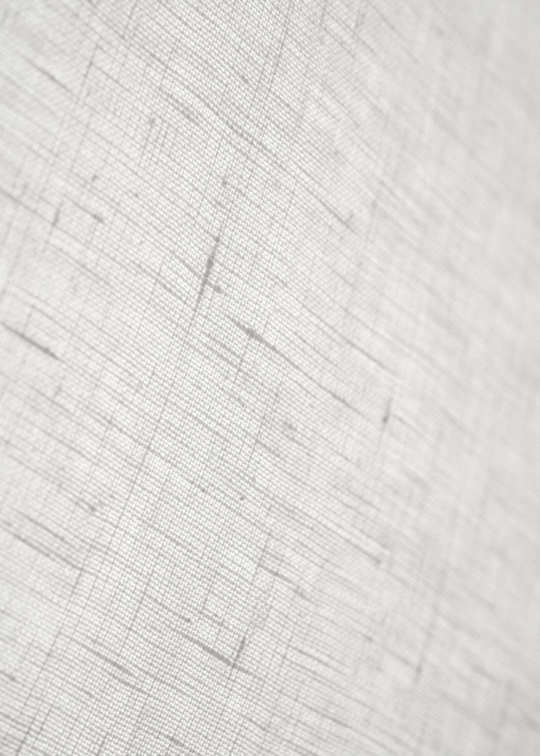 1 Yard Snow White Washed Pure Linen Fabric, Midweight Solid 58 Inches Wide for Apparel and Home Décor