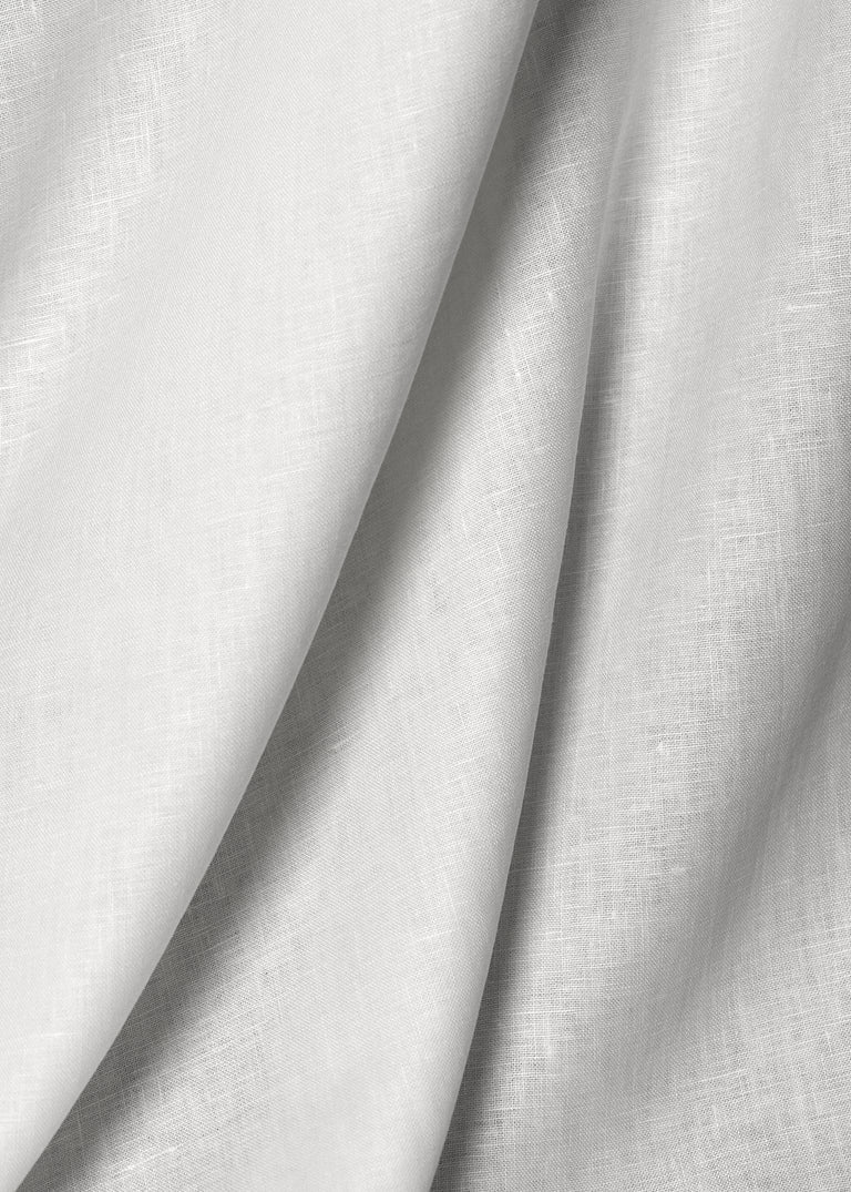 1 Yard Snow White Washed Pure Linen Fabric, Midweight Solid 58 Inches Wide for Apparel and Home Décor