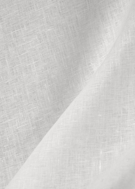 1 Yard Snow White Washed Pure Linen Fabric, Midweight Solid 58 Inches Wide for Apparel and Home Décor