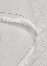 1 Yard Snow White Washed Pure Linen Fabric, Midweight Solid 58 Inches Wide for Apparel and Home Décor