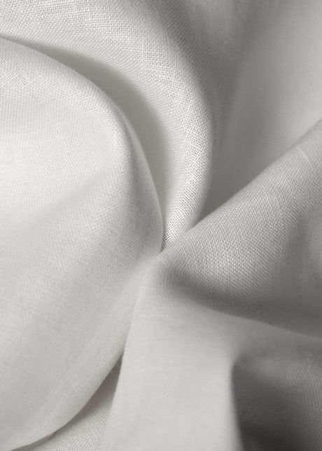 1 Yard Double Width White Pure Linen Fabric 5.5 oz 110 Inches Wide