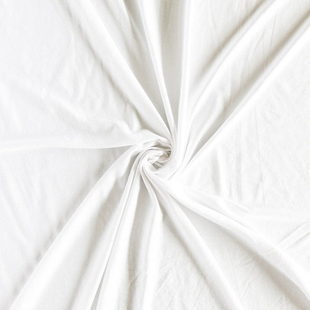 Bamboo Spandex Jersey Knit Fabric White