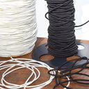 Elastic Cord 2.5 mm White Black