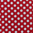 Swim Knit Nylon Spandex White Dime Polka Dots Red