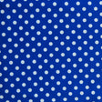 Swim Knit Nylon Spandex White Eraser Polka Dots Cobalt Blue