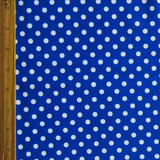 Swim Knit Nylon Spandex White Eraser Polka Dots Cobalt Blue