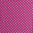 Poly Spandex Swimsuit Fabric White Eraser Polka Dots on Carmine Rose