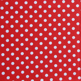 Swim Knit Nylon Spandex White Eraser Polka Dots on Ladybug