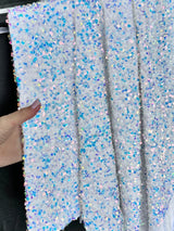 Iridescent Sequin on Velvet