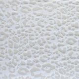Athletic Jersey Knit White Leopard Foil Poly Spandex Fabric