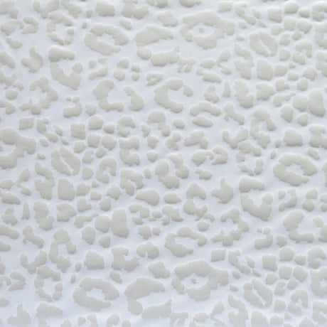 Athletic Jersey Knit White Leopard Foil Poly Spandex Fabric