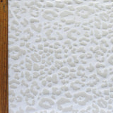 Athletic Jersey Knit White Leopard Foil Poly Spandex Fabric