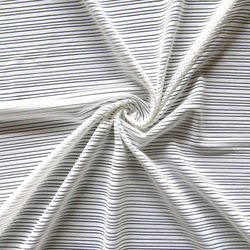 Poly Mesh White Mystic Stripe 2-Way Stretch