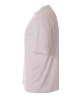 A4 NB3142 Youth Cooling Performance Crew Micro Poly Interlock Fabric - White, 44+ UPF, Moisture Wicking, Stain Release (1 Piece)