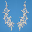 Beaded Corded Floral Lace Applique