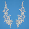 Beaded Corded Floral Lace Applique
