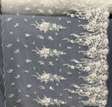 Beaded 3D Floral Lace Mesh