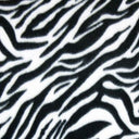 Zebra Print Fleece Polyester Fabric - Zebra Print, 60" Width, 280 GSM (1 Yard)