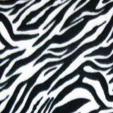 Zebra Print Fleece Polyester Fabric - Zebra Print, 60" Width, 280 GSM (1 Yard)