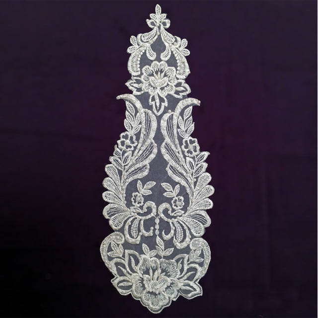 Beaded Lace Medallion Applique
