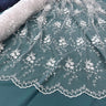 Floral Embroidered Lace Fabric White