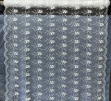 Floral Embroidered Lace Fabric White