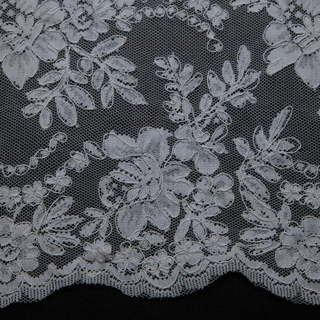 1 Yard Re-Embroidery Lace Fabric Cord Beautiful Floral Pattern Luxurious 52/54" Wide