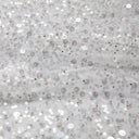 1 Yard Poly Mesh Lace Fabric Beads Sequins Lightweight Glamorous 50" Wide
