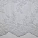 1 yarda de tela de encaje re-bordada con cordón hermoso diseño floral lujoso 52/54" de ancho