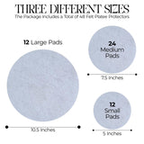 Felt Dish & Plate Protection Dividers 48-Piece Set