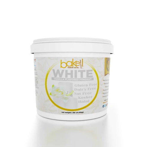 Bakell's 2 lb. White Vanilla Fondant Tub Bucket