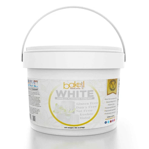 Bakell's 5 lb. White Vanilla Fondant Tub Bucket