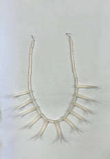 White Ula Nifo Necklace - White Polynesian Pattern, Cultural Statement (1 Necklace)