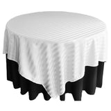 Square Striped Jacquard Table Overlay 240GSM Polyester