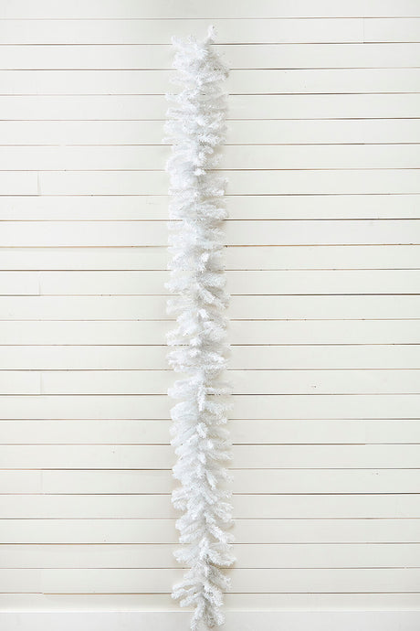 9' x 12" White Crystal Spruce Garland