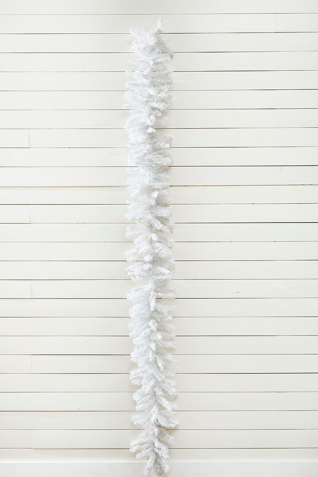 9' x 12" White Crystal Spruce Garland
