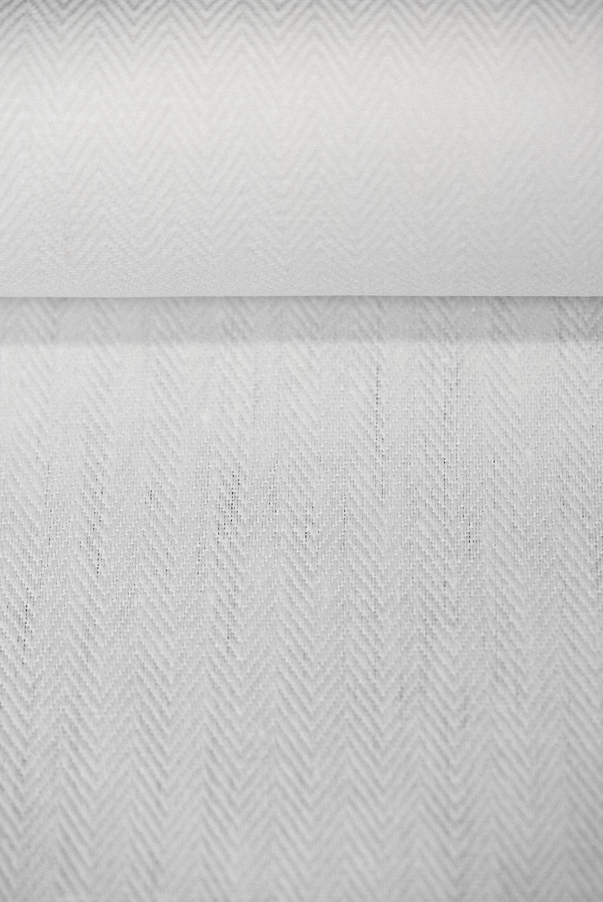 Linen Herringbone Fabric White