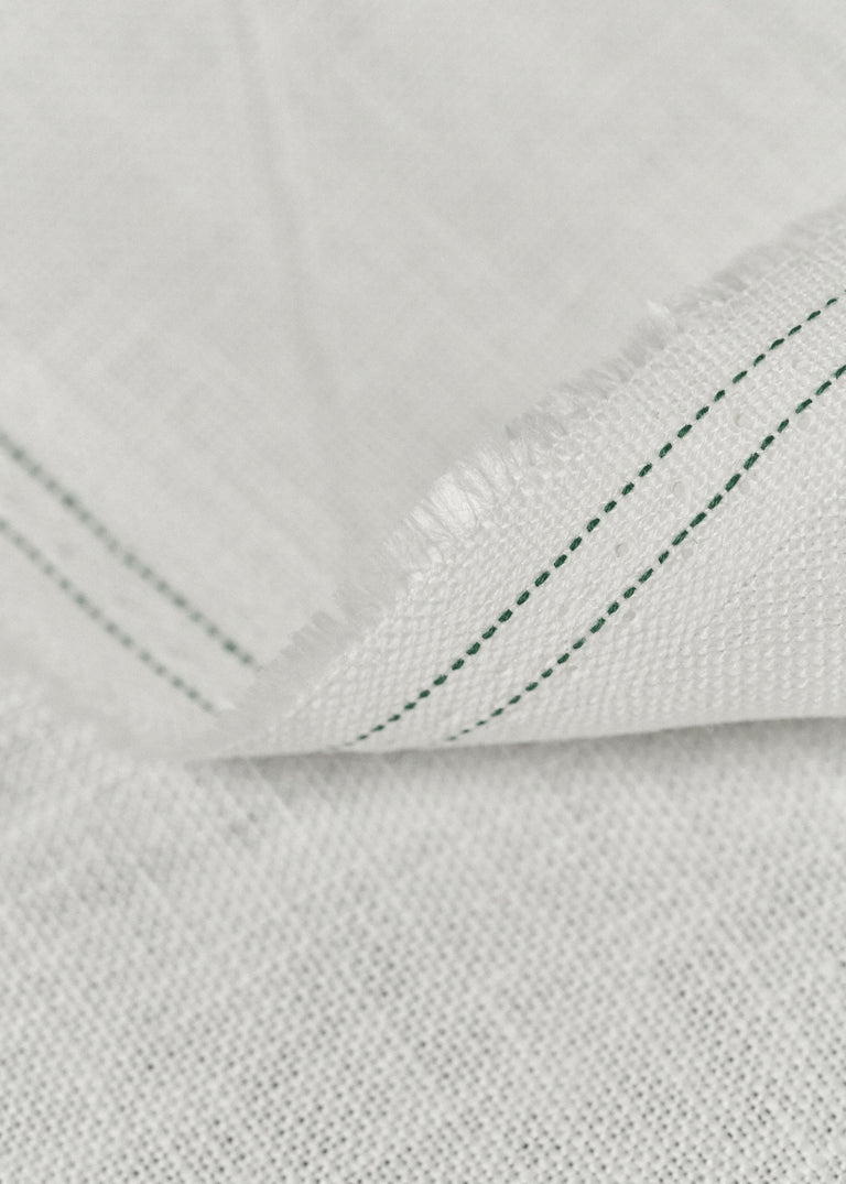 1 Yard Snow White Pure Linen Fabric 7 oz Flat Weave 58 Inches Wide