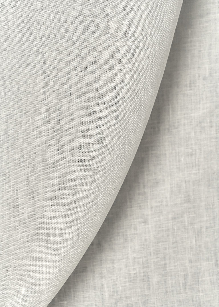 1 Yard Snow White Pure Linen Fabric 7 oz Flat Weave 58 Inches Wide