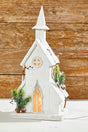 18" Pre-Lit Wooden Church