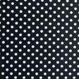 Swim Knit Poly Spandex White Polka Dots on Black