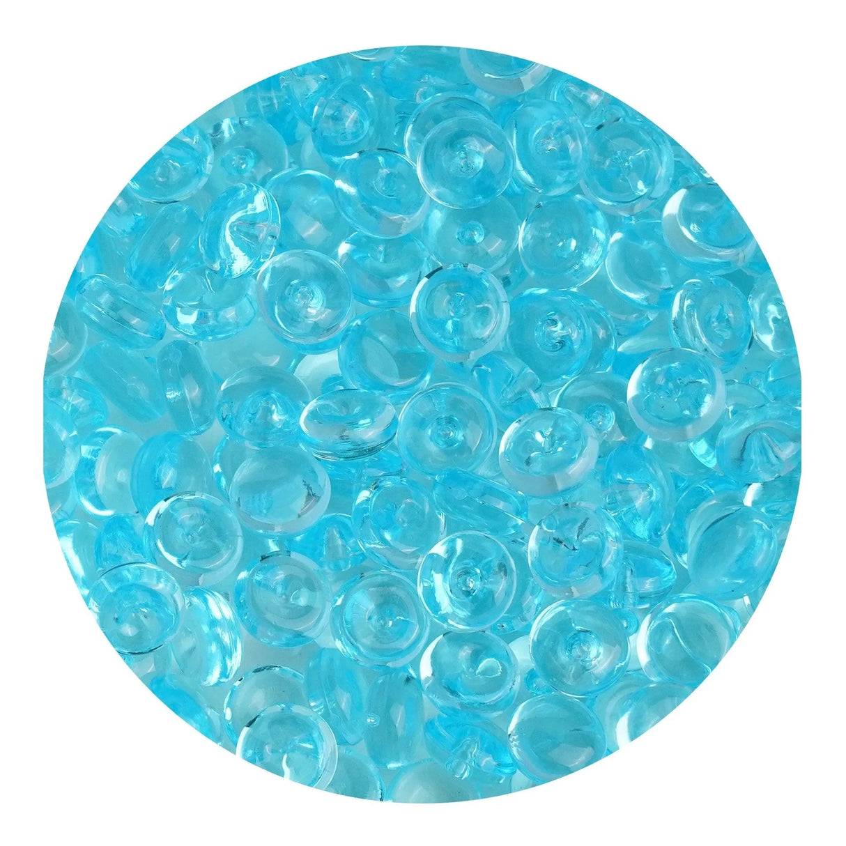 Fish Bowl Beads - Blue (8 oz Bag - 7mm)