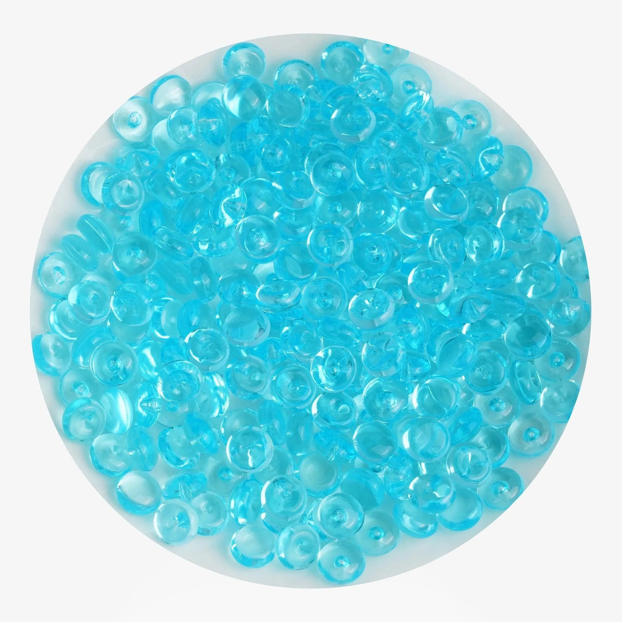 Fish Bowl Beads - Blue (8 oz Bag - 7mm)